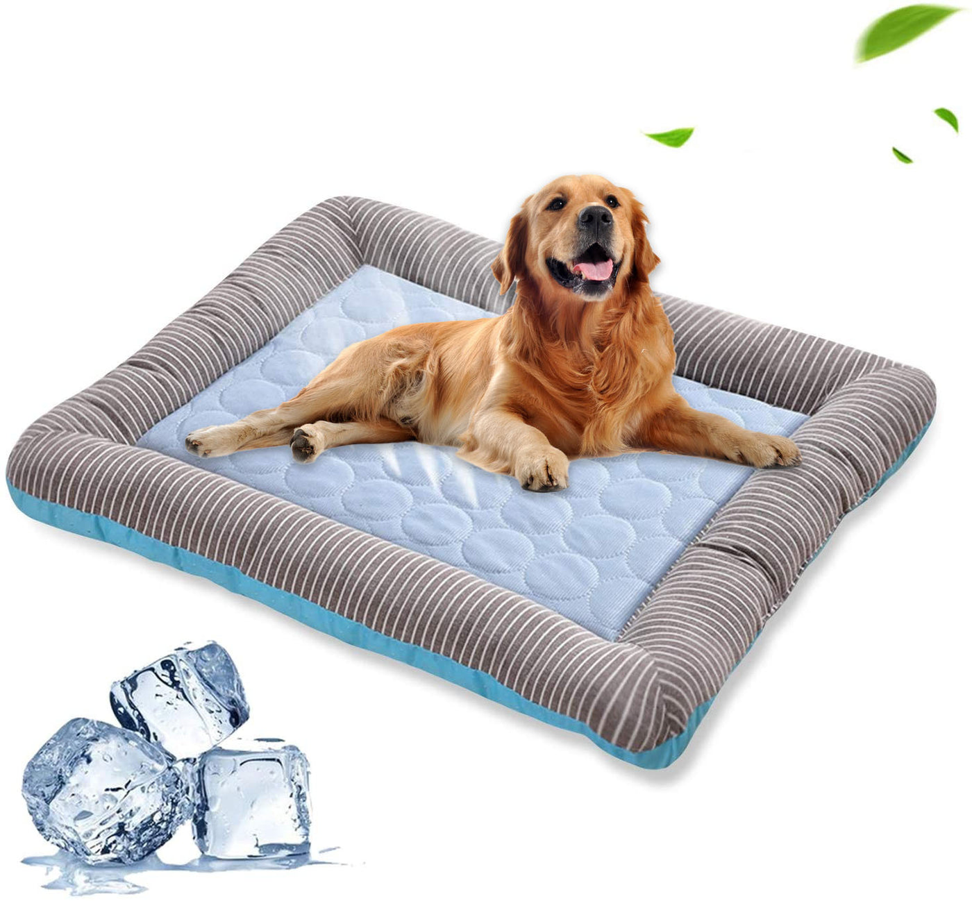 Almohadilla refrescante para cama de mascotas, tapete de seda de hielo transpirable para que perros, gatos, cachorros y gatitos se mantengan frescos en verano.