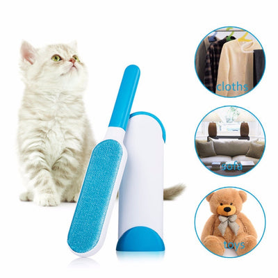 Peine quitapelos y cepillo adhesivo para mascotas, herramienta eficaz para eliminar el pelo de perros y gatos de sofás, muebles y telas